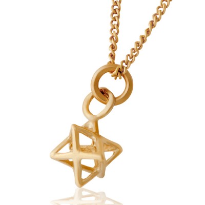 Gold Merchaba Kabbalah Necklace